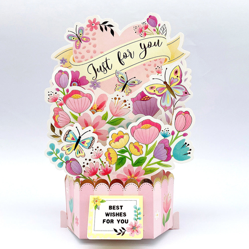 Wholesale Mother's Day 3D Paper Sculpture Greeting Card Decorative Ornaments
